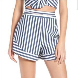 WAYF Chester Striped Retro Shorts